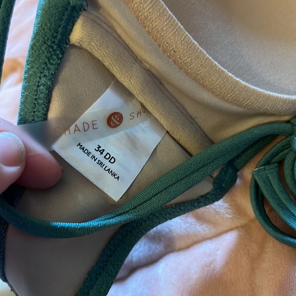 Sage Green Bikini Top 34DD - Picture 3 of 4